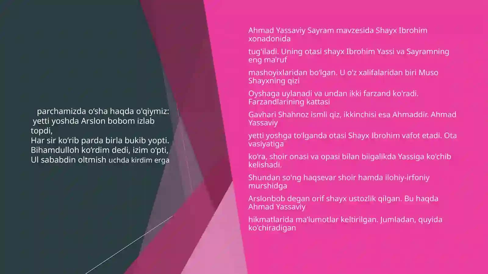 Ahmad Yassaviyning ijodiy merosi 4