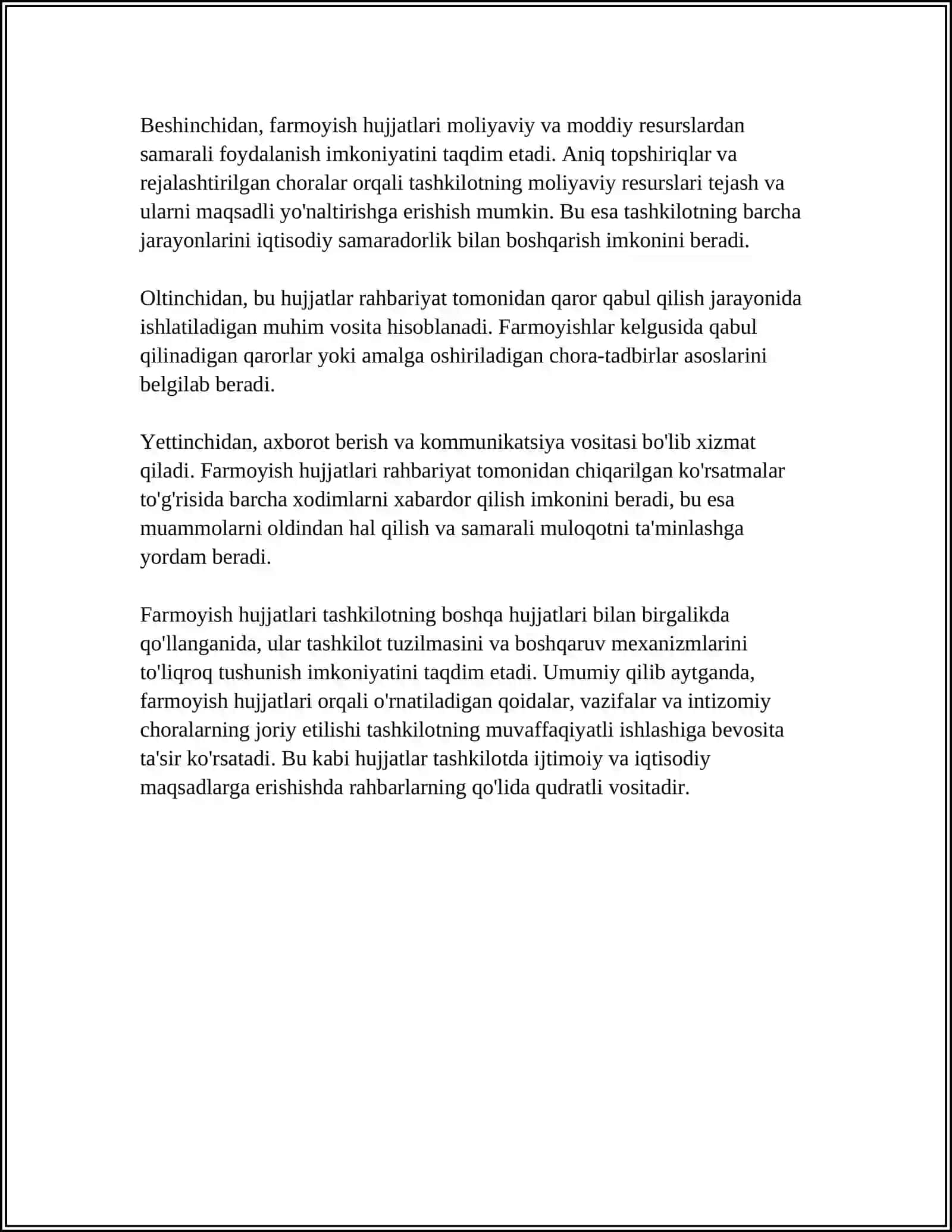 FARMOYISH XUJATLARINI ORGANISH ULARGA NAMUNALAR YOZISH 4