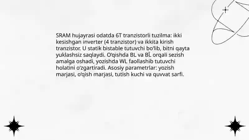 Xotira elementlari va uning bloki. Dasturlanuvchi doimiyxotira 4
