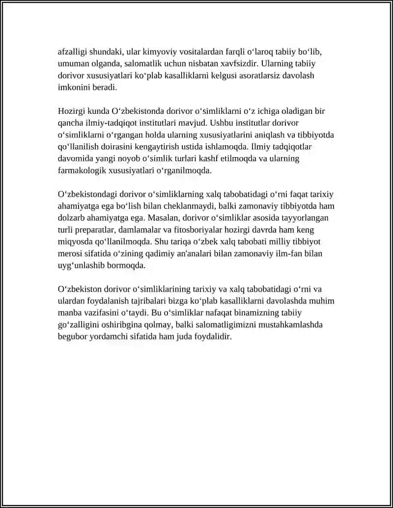Oʻzbekistondagi dorivor oʻsimliklar 4