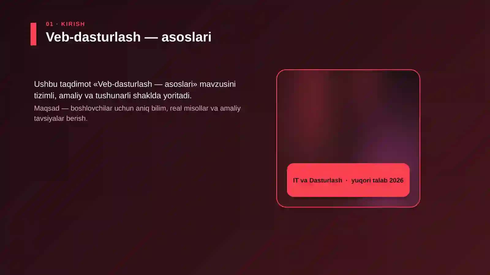 Veb-dasturlash — asoslari 4