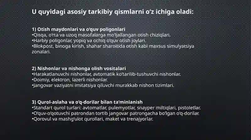 Otish tayyorgarligi bo'yicha o'quv-modiy bazasi 4