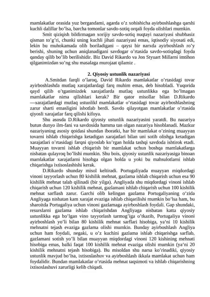 XALQARO SAVDO NAZARIYALARI 4