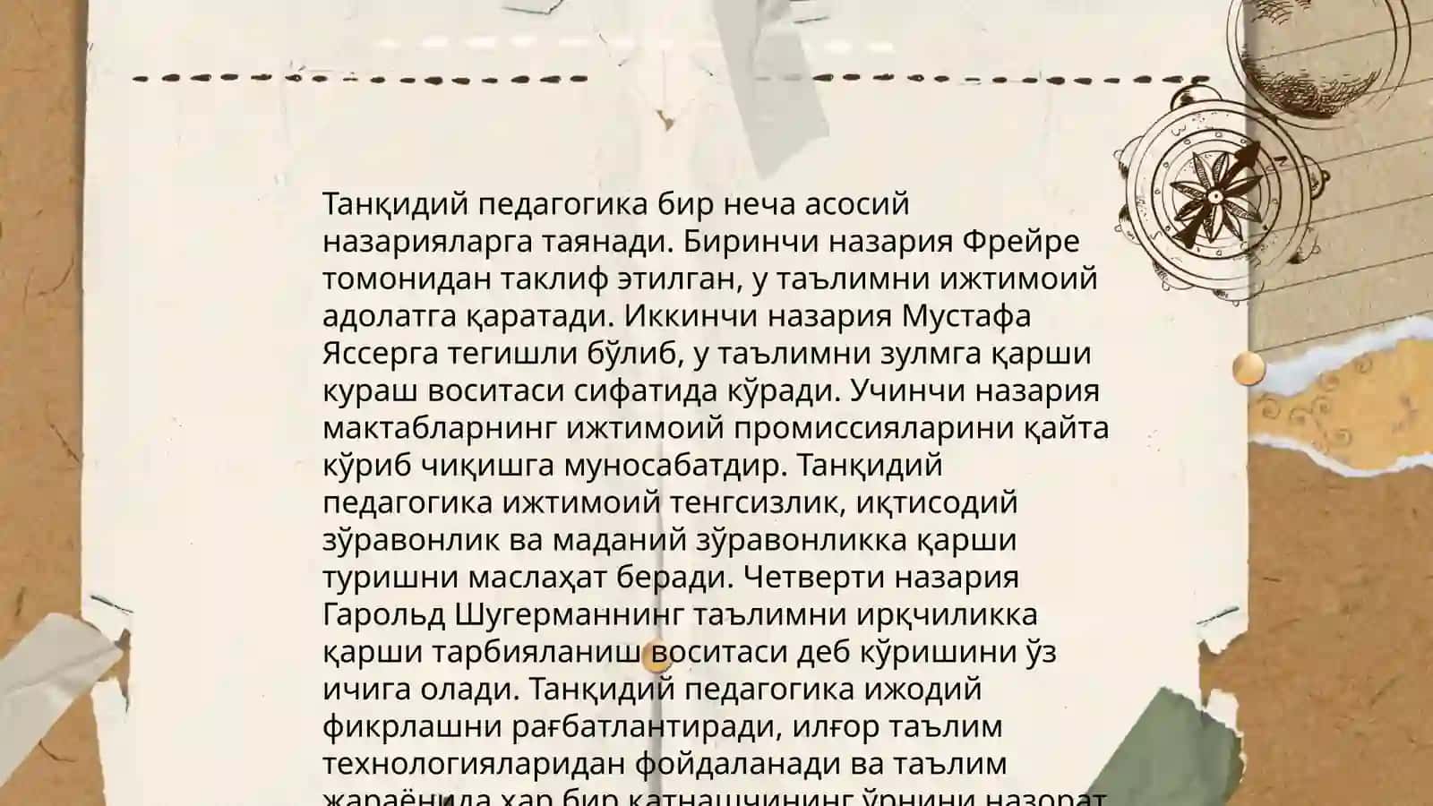 Танқидий педагогика ва ўқувчиларнинг сиёсий фаоллиги 4