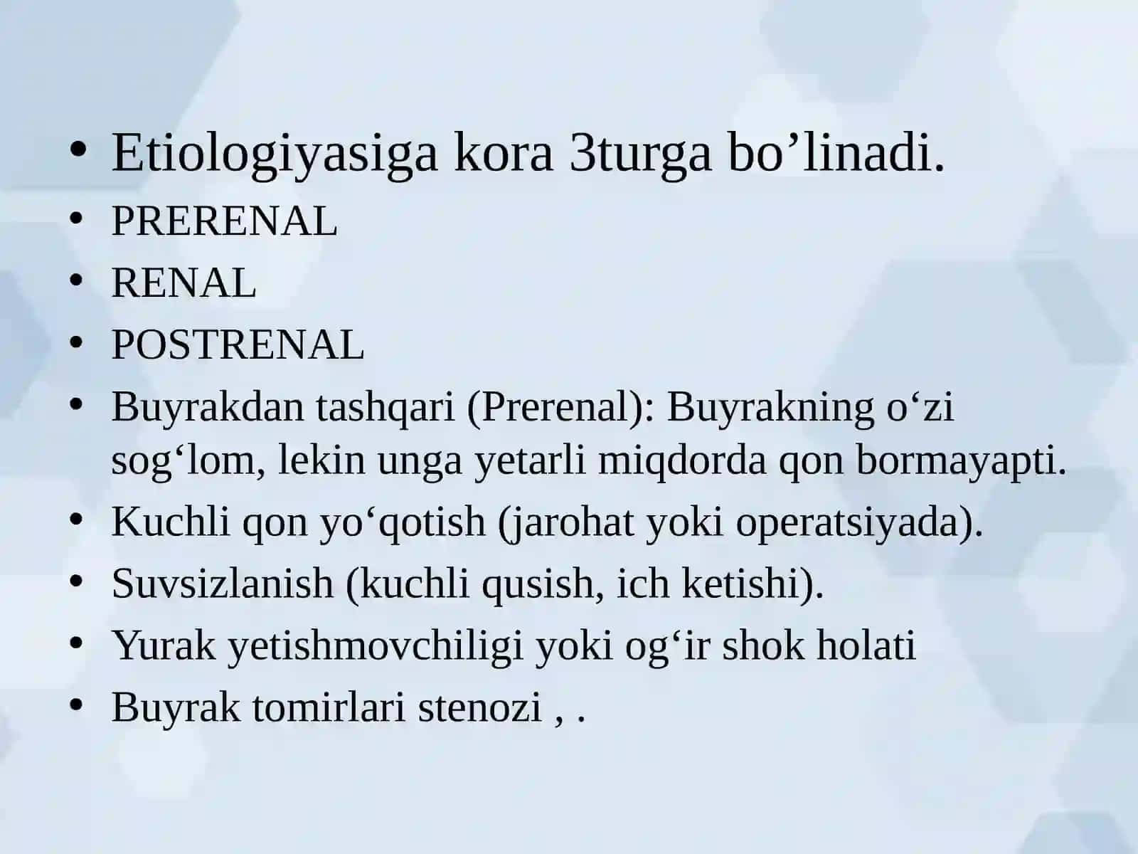 O’TKIR VA SURUNKALI BUYRAK YETISHMOVCHILIGI 4