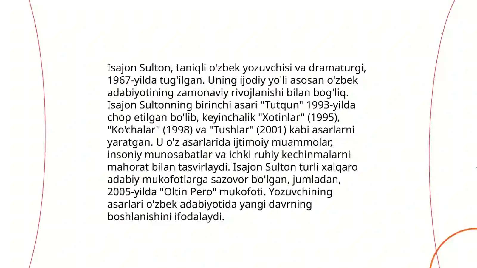Isajon Sultonning adabiy asarlari 4