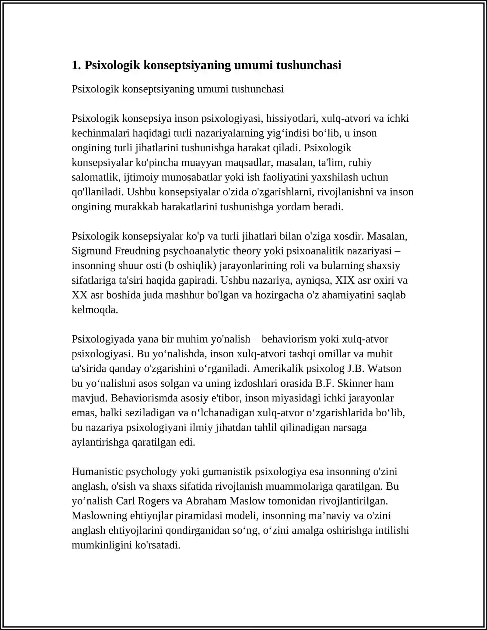 PSIXOLOGIYADAN MUSTAQIL ISH 4