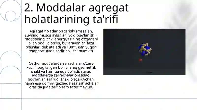 Moddalar Agregat Holatlaridagi Kimyoviy Bog'lanish Turlari 4