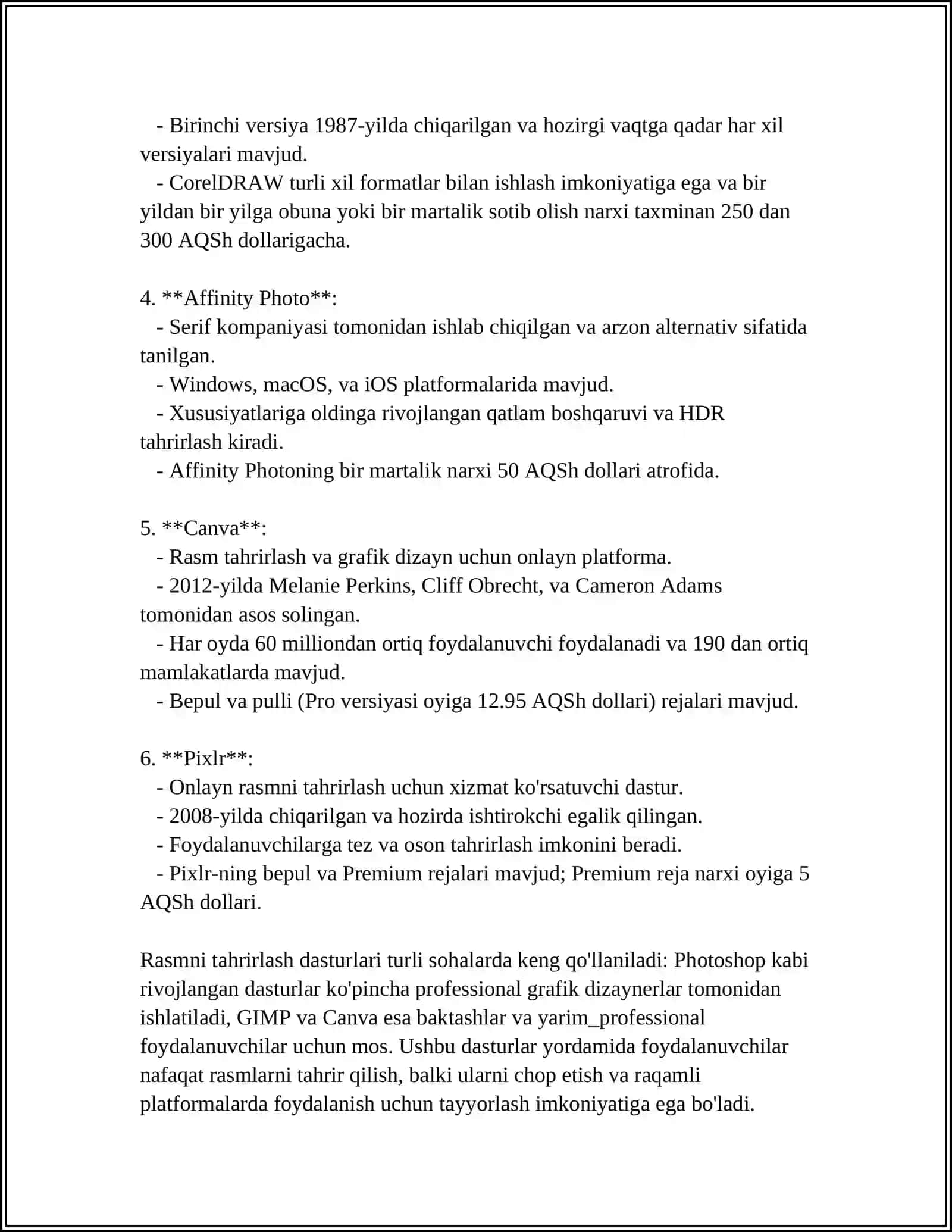 TASVIRLARNI TAXRILASH ASASLARI 4