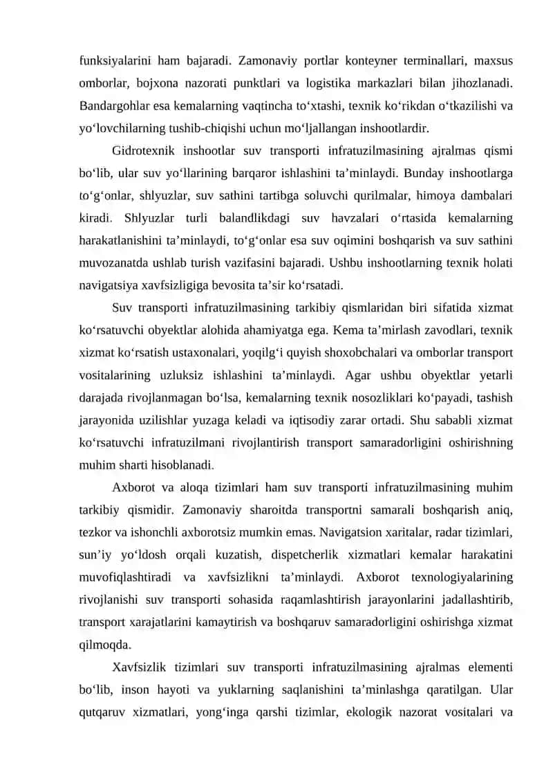 Suv transporti infratuzilmasining elementlari 4