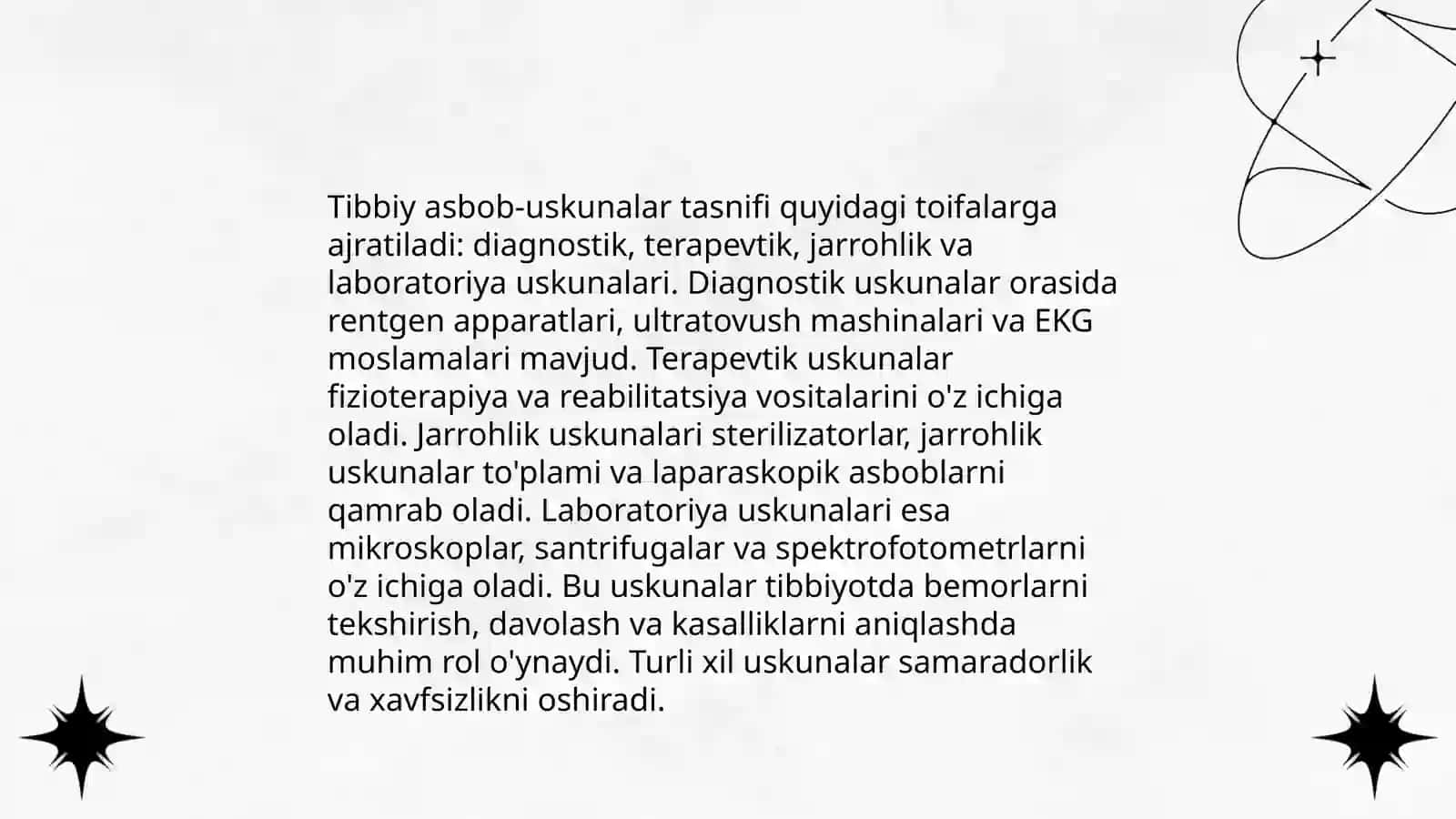 Bemorlarni tibbiy asbob uskunar bilan labarator tekshirish usuli 4