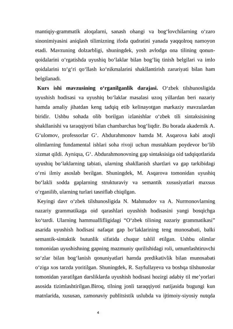 Oʻzbek tilida uyushish hodisasi 4