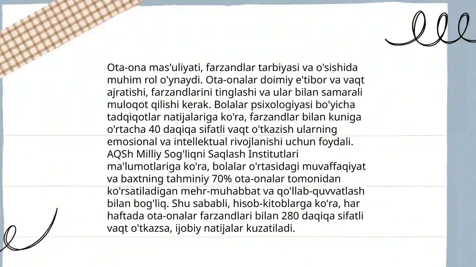 Kaykovusning "Qobusnoma" asarida bola tarbiyasi 4