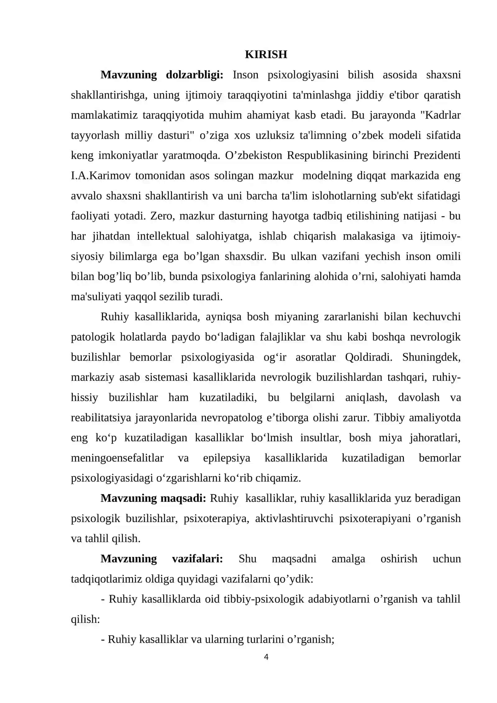 RUHIY KASALLIKLAR PSIXOLOGIYASI VA PSIXOTERAPIYA 4
