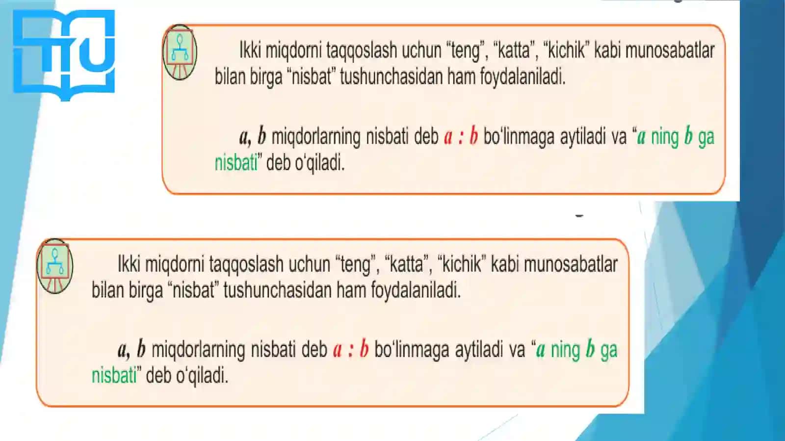 Nisbat va proporsiya 4