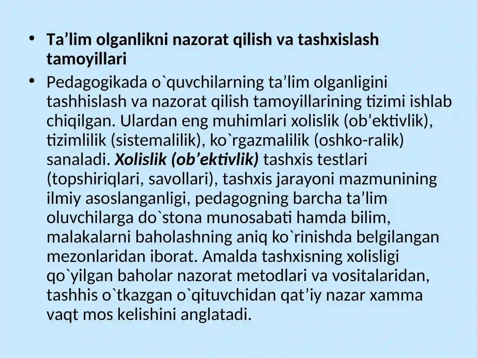 O‘quvchilаrning bilim, ko‘nikmа vа mаlаkаlаrini tаshхis etish 4
