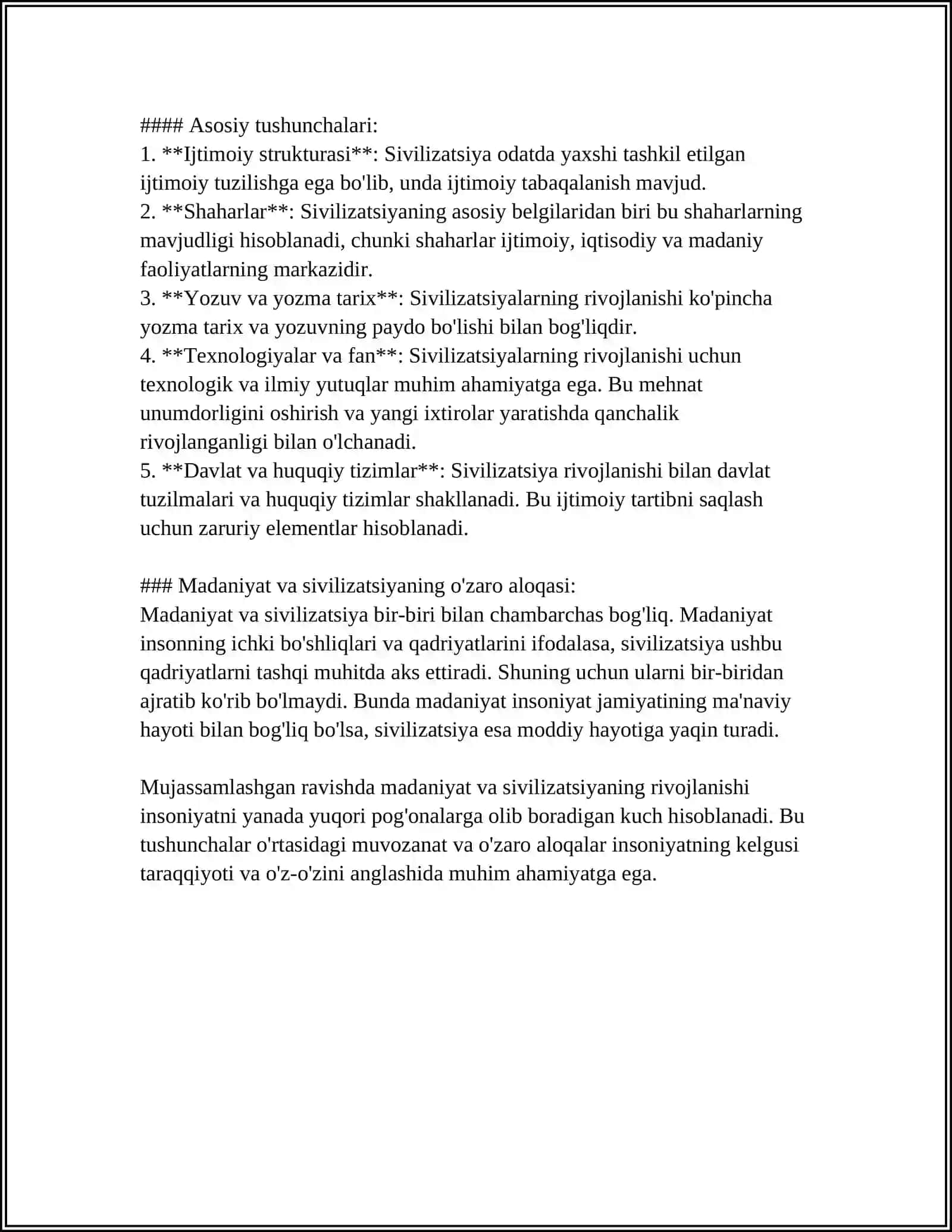 MADANIYAT VA SIVILIZATSIYA 4