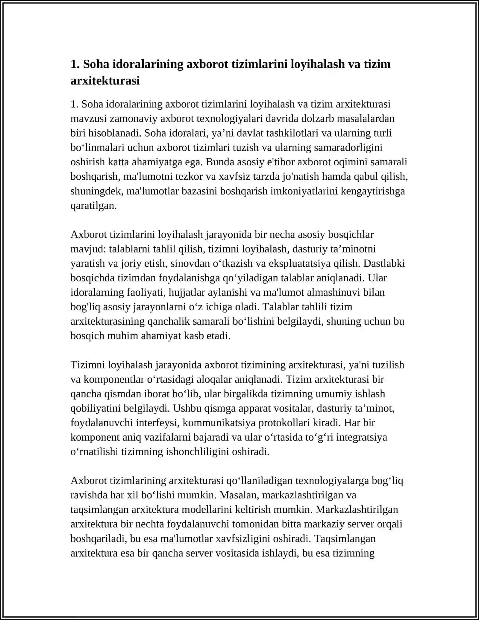 SOHA IDORALARINING AXBOROT TIZIMLARI 4