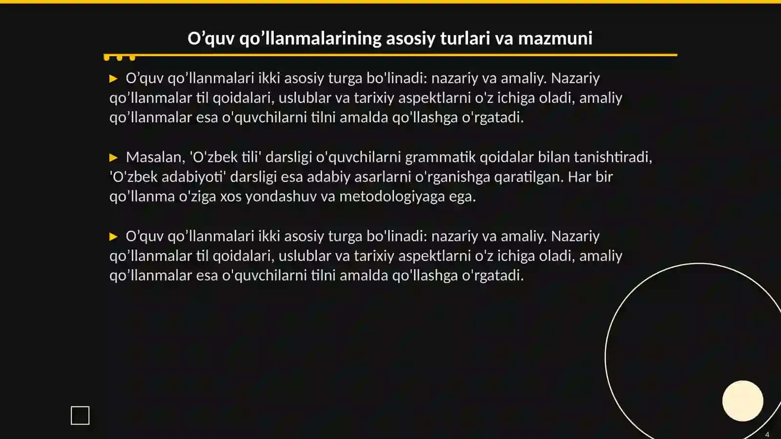 Hozirgi o’zbek adabiy tili 4