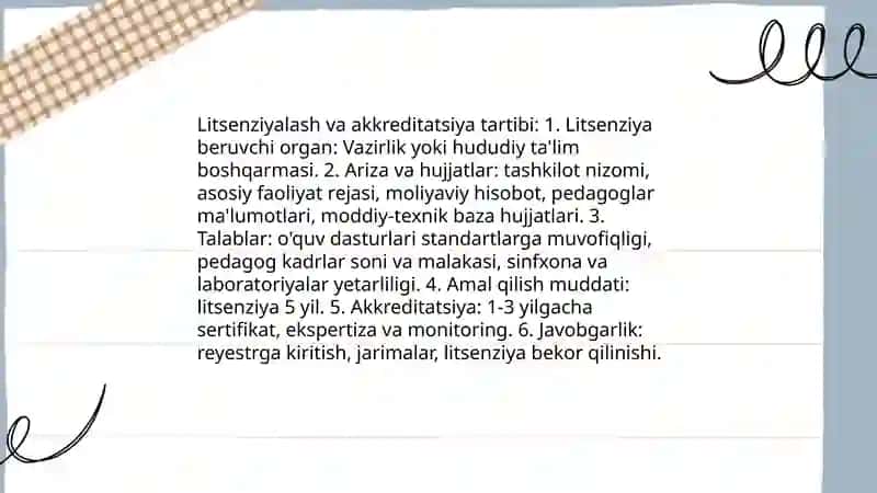 Ta’lim muassasasini boshqarishga doir huquqiy me’yoriy hujjatlar 4