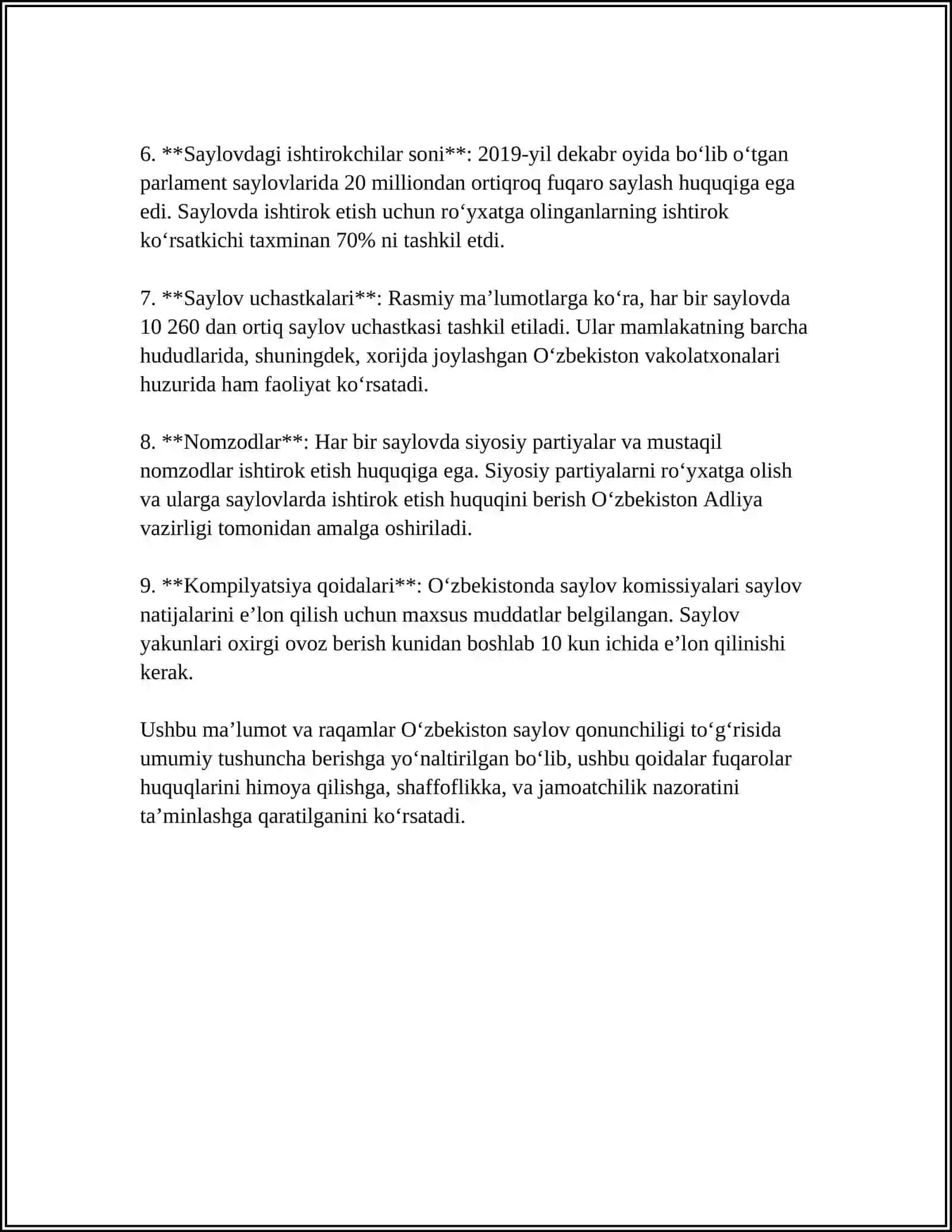 OʻZBEKISTON RESPUBLIKASIDA SAYLOV TIZIMI 4