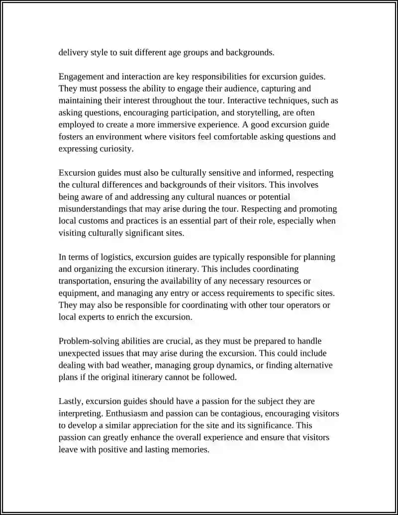 EXCURSION GUIDANCE AND INTERPRETATION TECHNIQUES 4