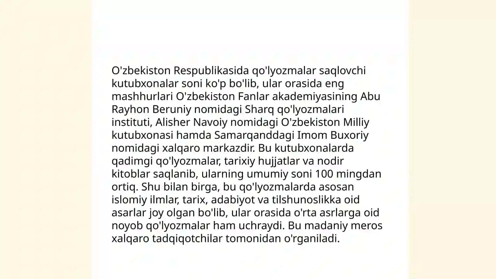 Sharq qo'lyozmalar kolleksiyalarining shakllanishi 4