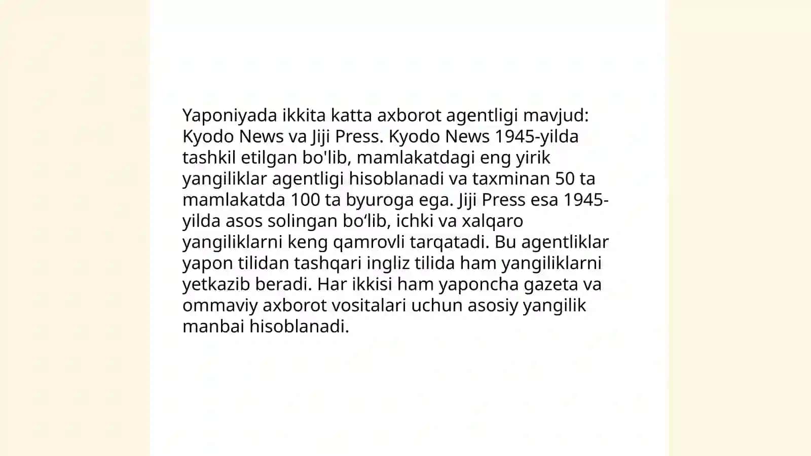Yaponiya matbuoti va Axborot agentliklari 4