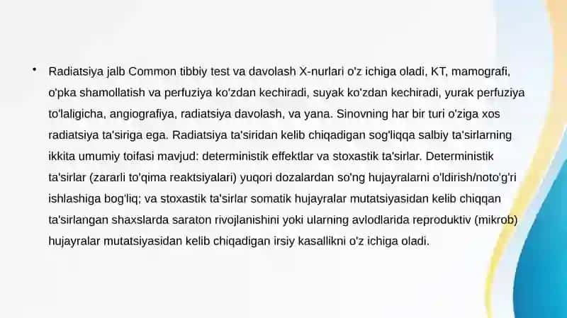 Radiatsiyaning atrof-muhitga ta'siri 4