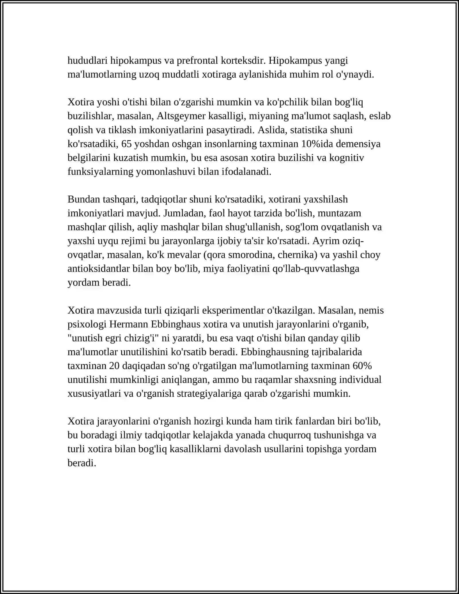 Xotira haqida tushuncha 4
