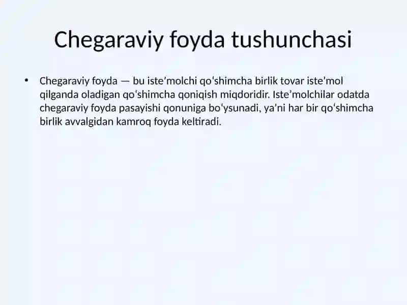 Iste’molchilar tanlovi nazariyasi 4