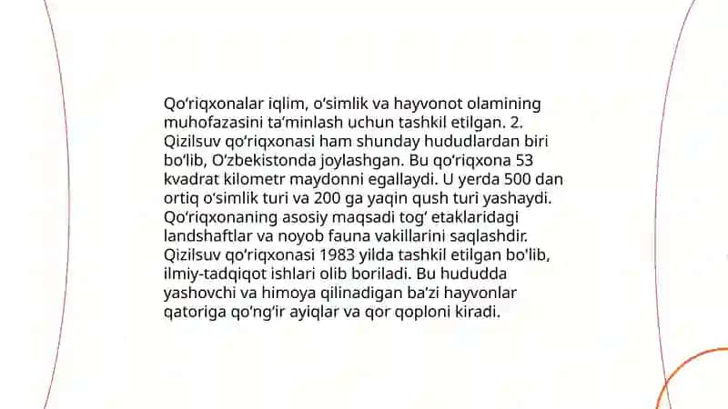 Oʻzbekistonning tabiat qoʻriqxonalari 4