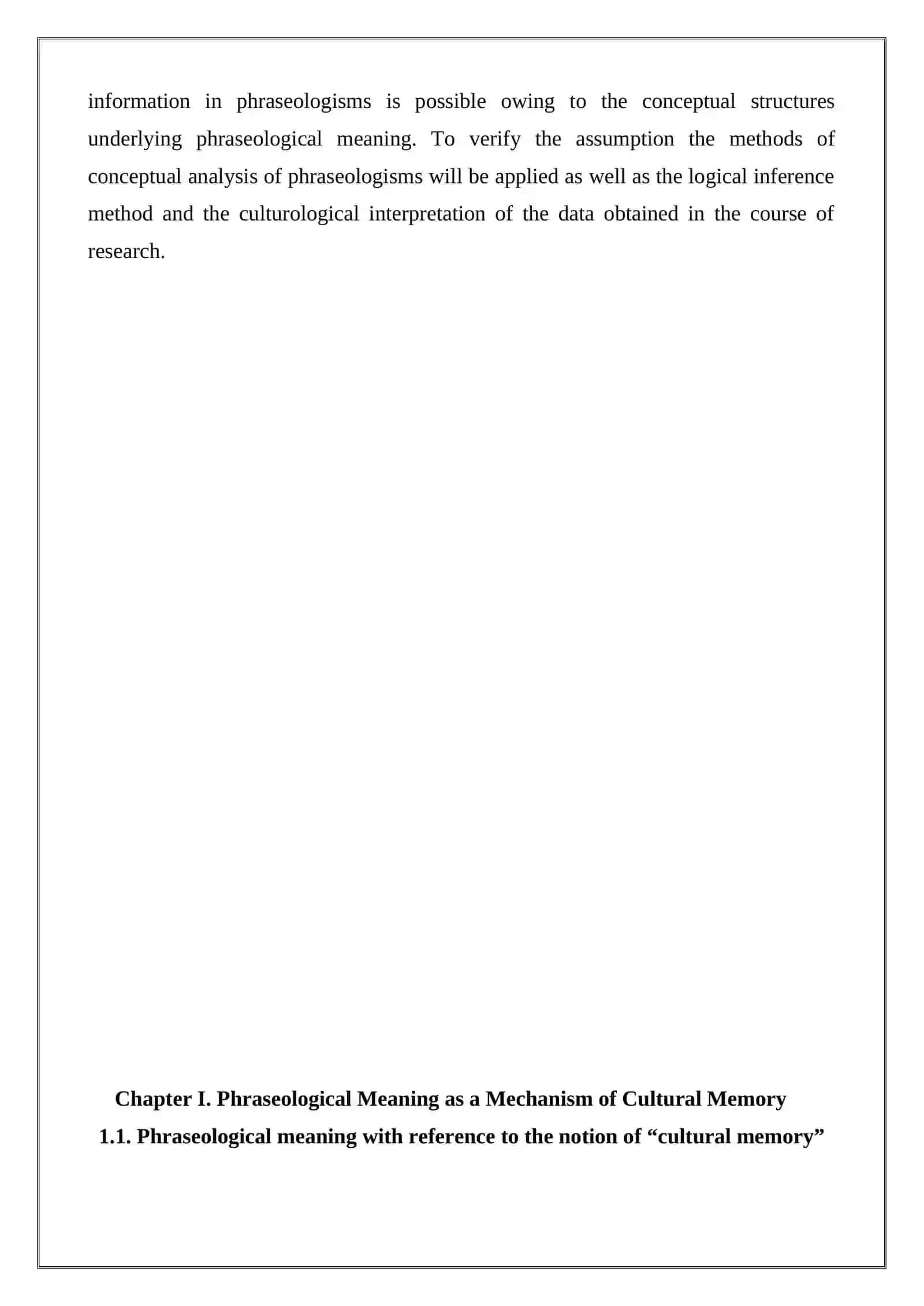 Phraseological Meaning as a Mechanism of Cultural Memory 4