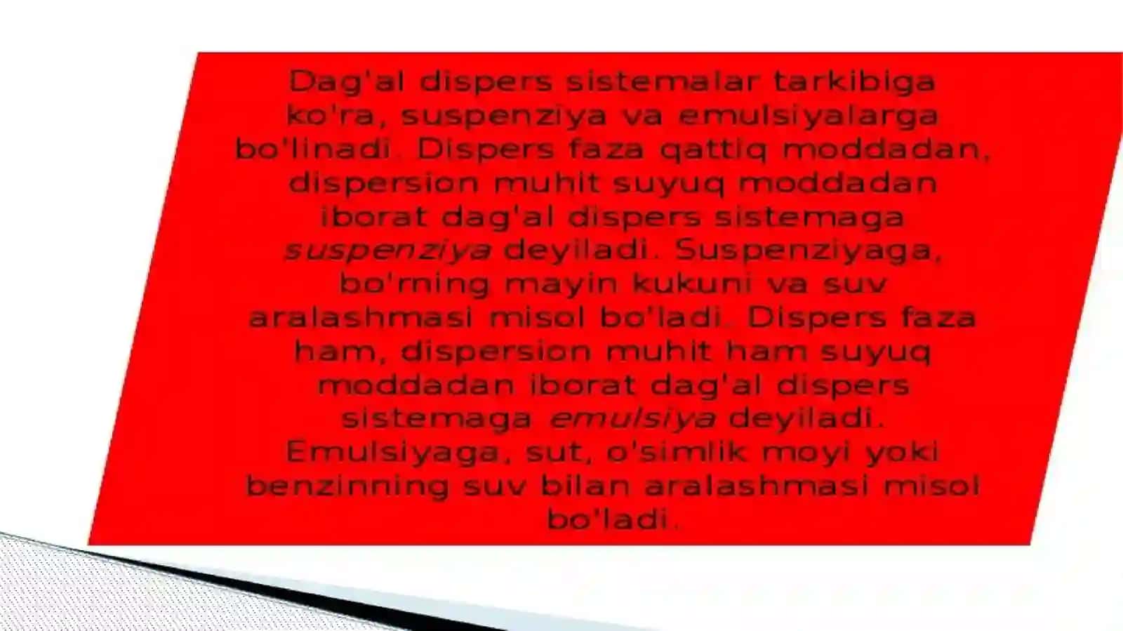Disperssistemalarda nurning yutilishi 4