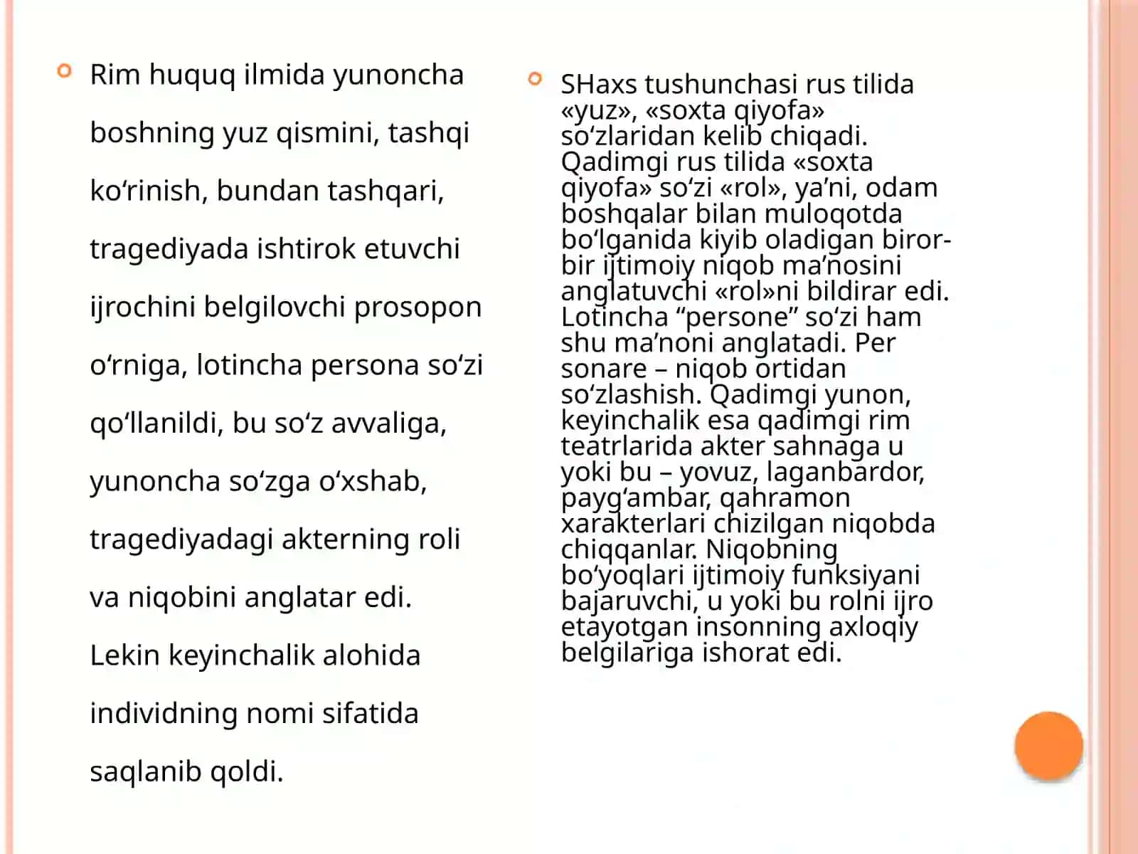 SHAXSNI EVOLUTSION JIHATDAN RIVOJLANISHI 4
