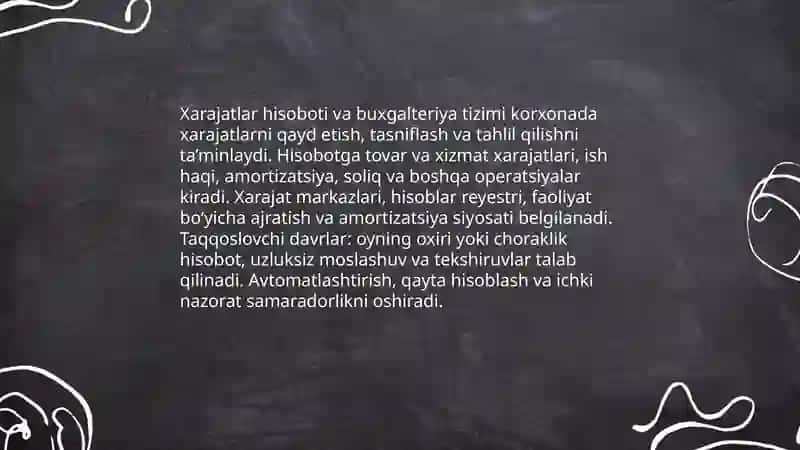 Korxonalarda xarajatlarni boshqarish 4