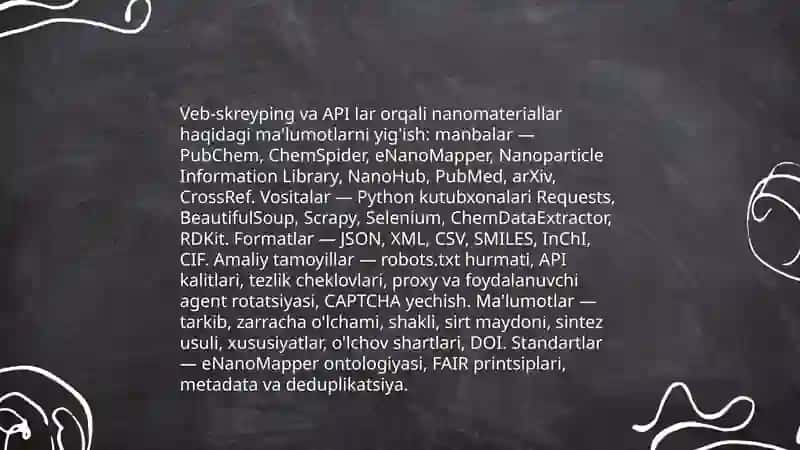 Nanomateriallar tuzilmalarini o'rganish 4