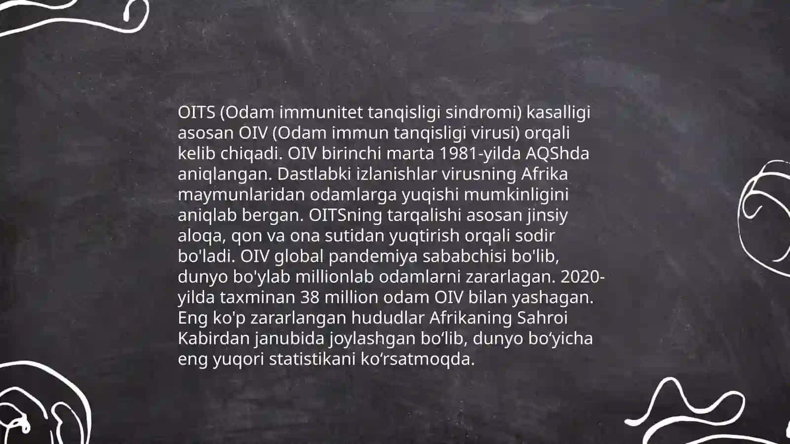 OITS kasalligi (OITS Disease) 4