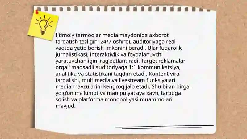 Media maydonni va internet imkoniyatlari 4