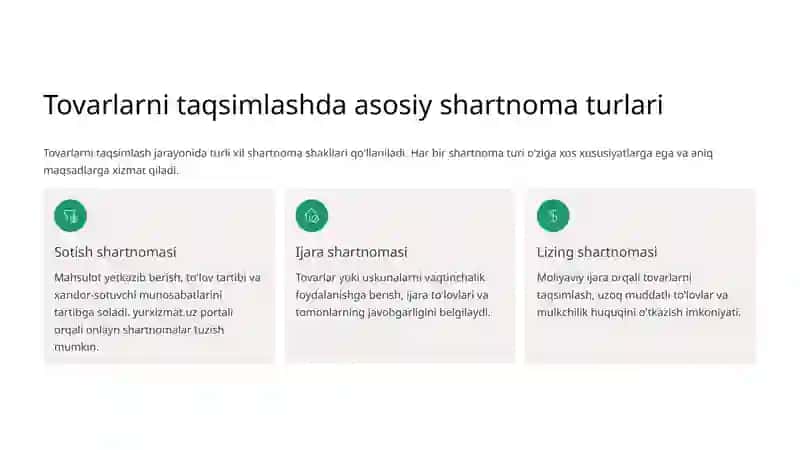 Tovarlarni taqsimlashda shartnoma munosabatlari 4