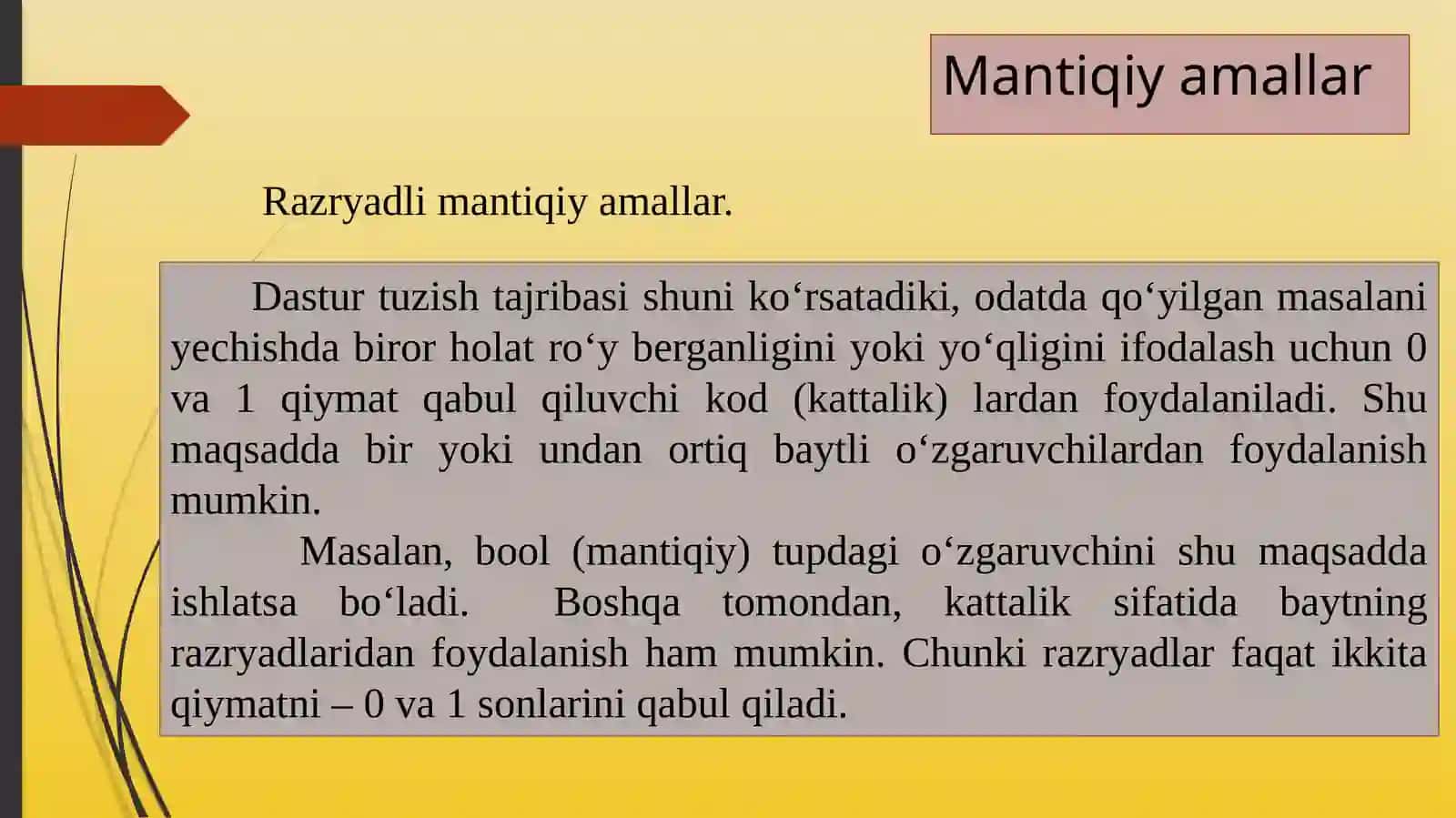 Python da matematik funksiyalar, pythonda arifmetik, mantiqiy operatorlar va ularning tadbiqi 4