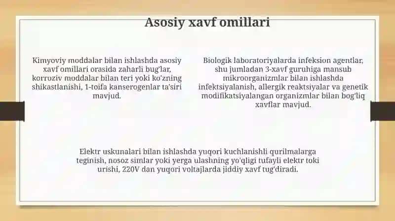 O’quv laboratoriyalarida mehnat xavfsizligi 4