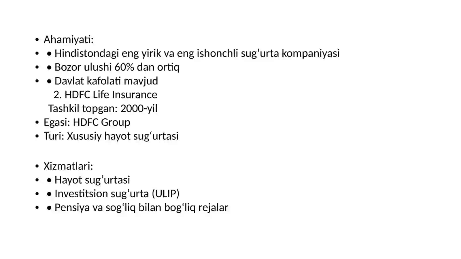 Hindistonda sug'urta bozori 4