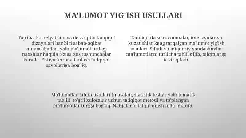 Fanlararo tadqiqot usullari 4