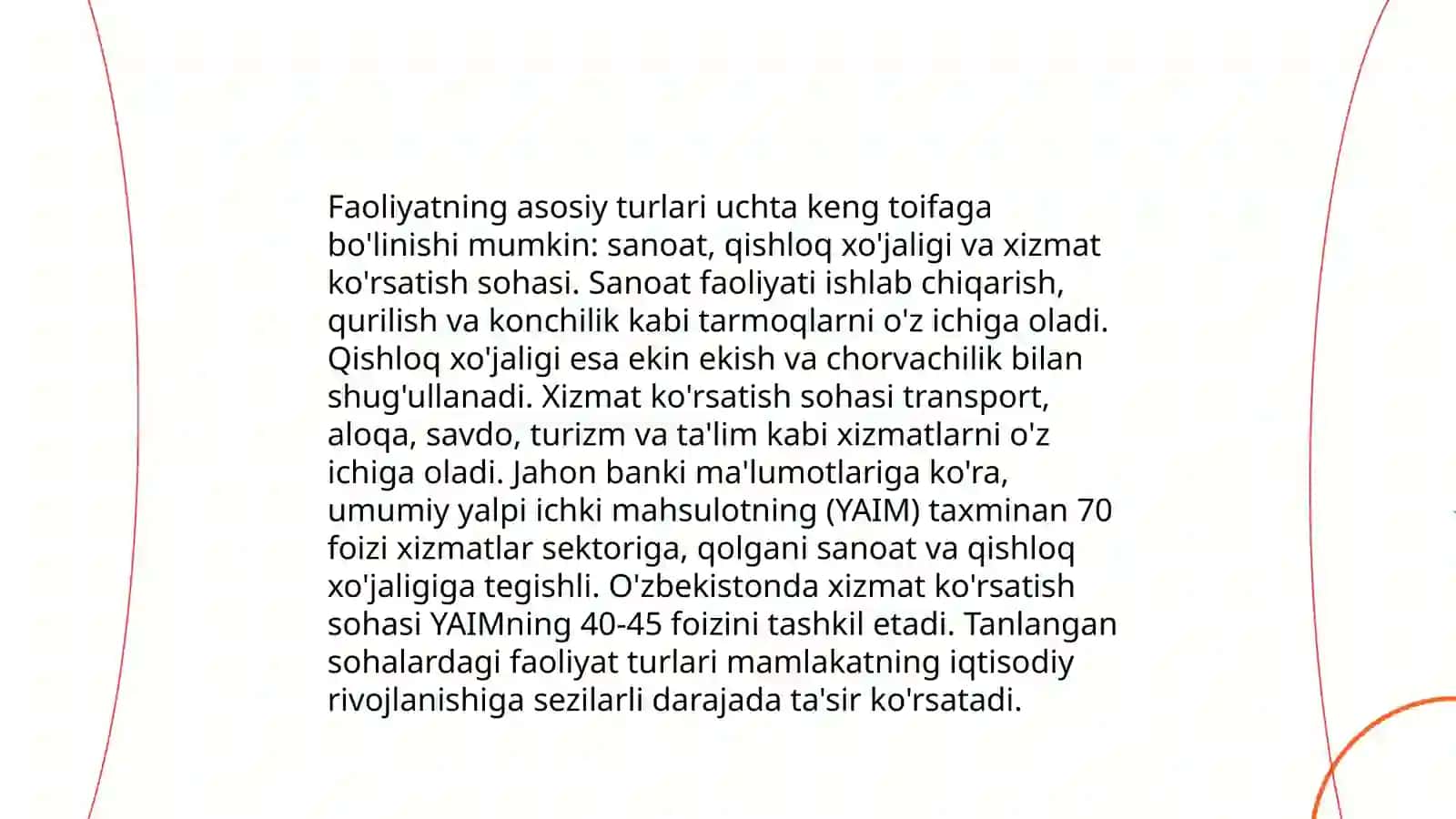 Faoliyatning o'zlashtirish va malakalarini egallash 4