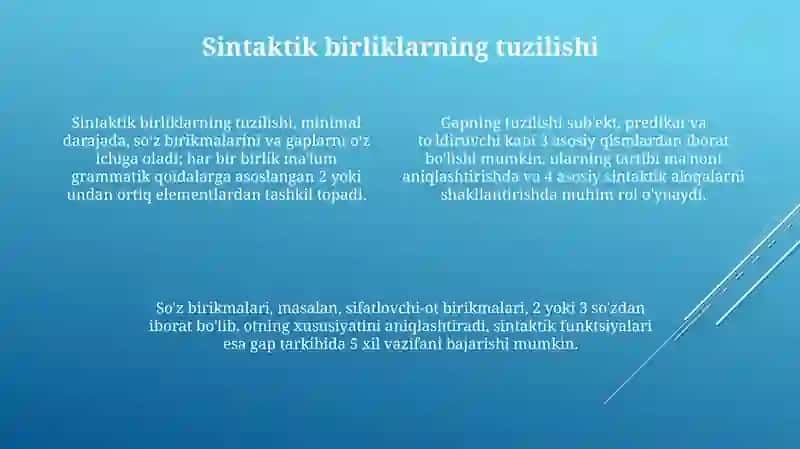 Birikuvchanlik va sintaktik aloqa 4