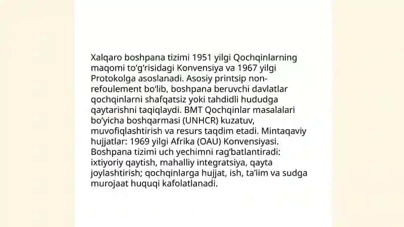 Qochoqlar global muammo sifatida 4