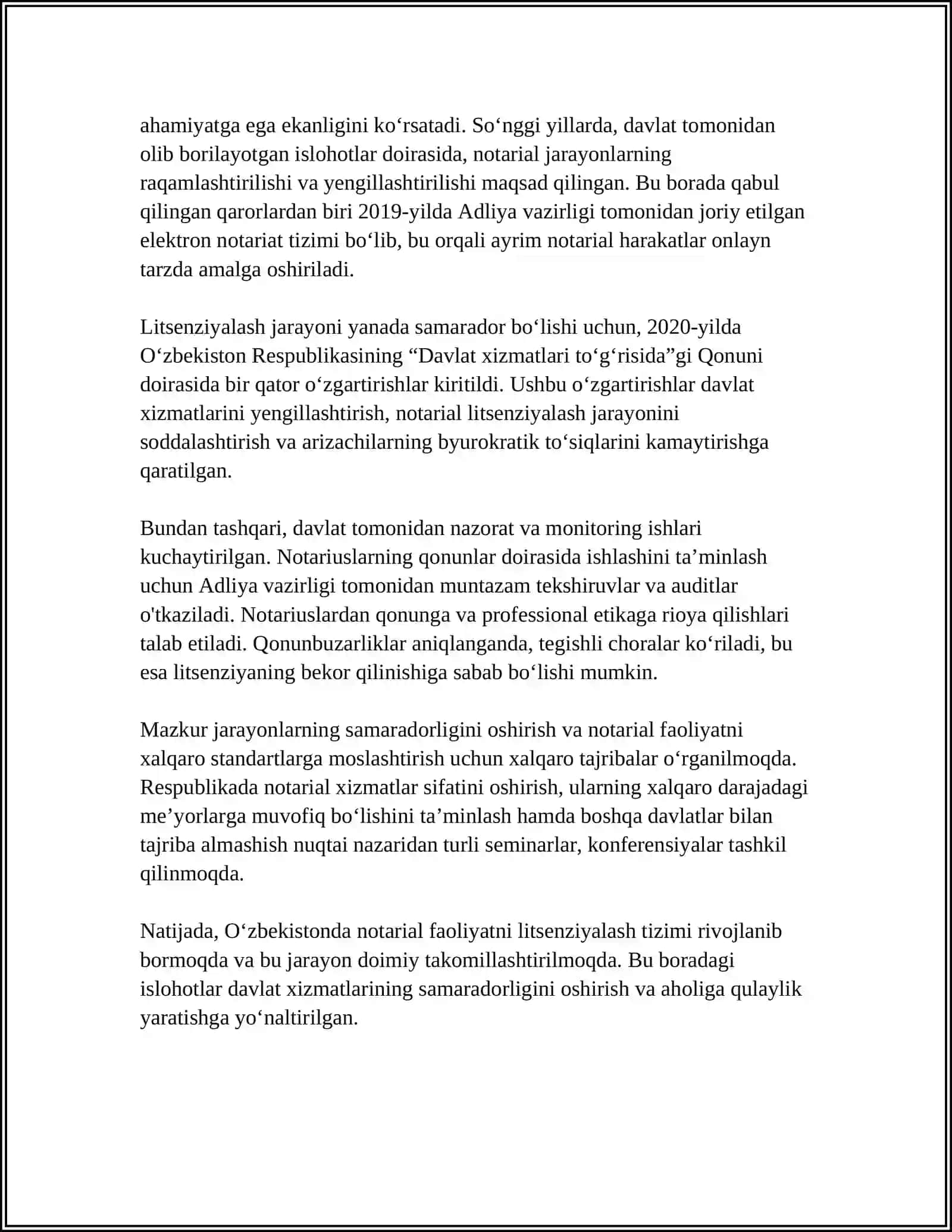 NOTARIAL FAOLIYATNI LITSENZIYALASH 4