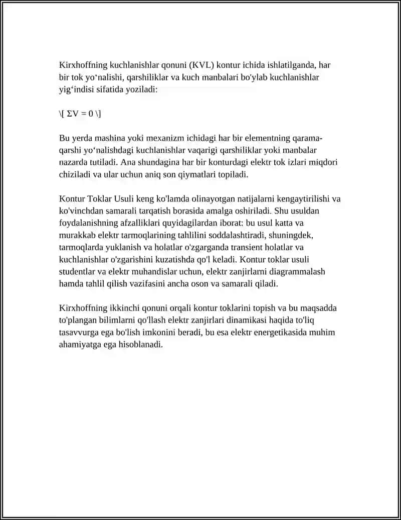 Kontur Toklar Usuli 4