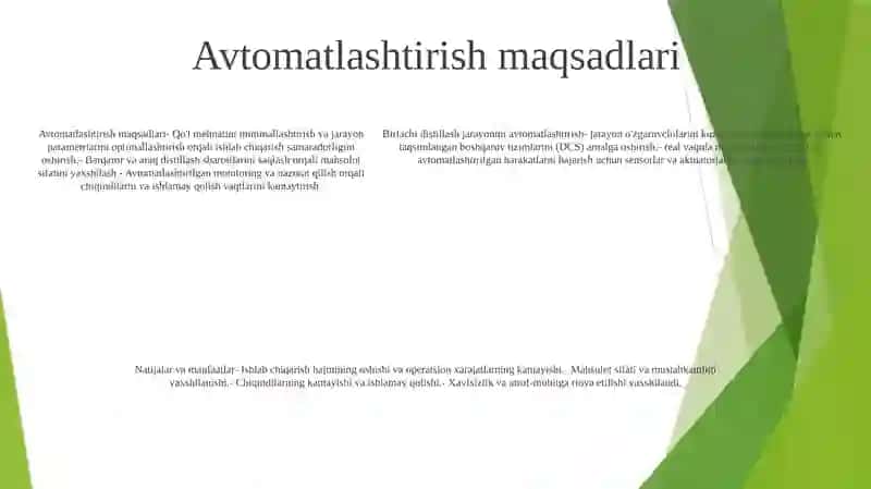Birlamchi Distillyasiya Jarayonini Avtomatlashtirish 4